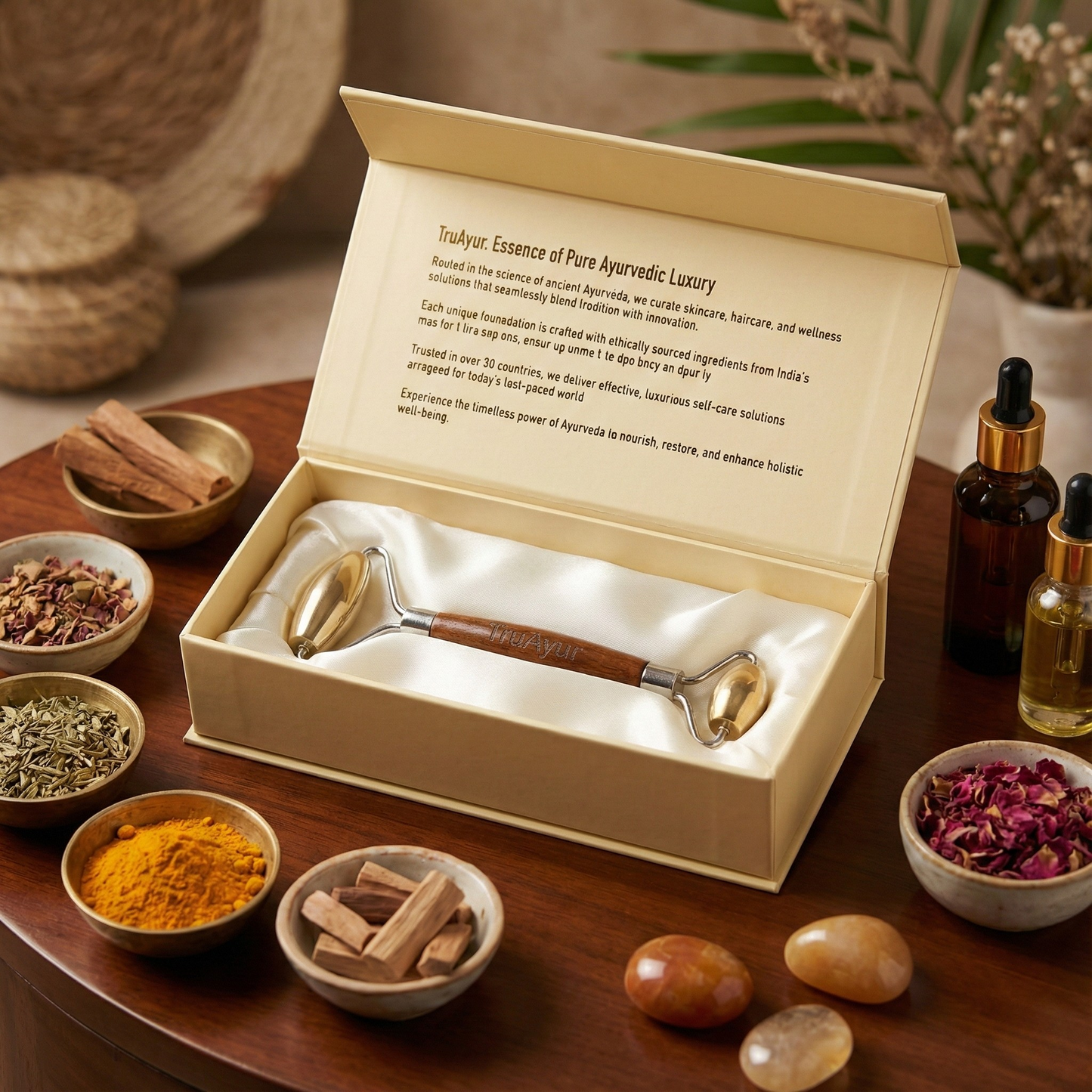 Kansa Face Roller: Gammelt ayurvedisk marmamassageværktøj til ungdommelig, afbalanceret hud