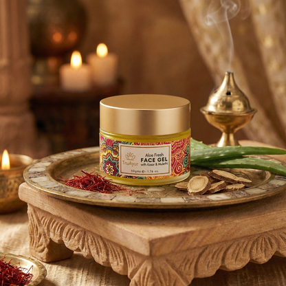Aloe Fresh Face Gel med Kashmiri Kesar og Mulethi for en strålende glød og dyb hydrering