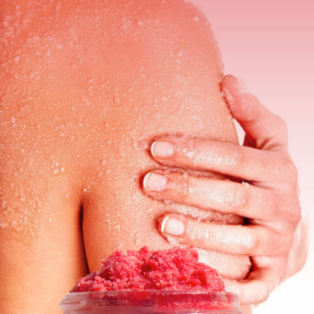 Hibiscus og rosen body scrub
