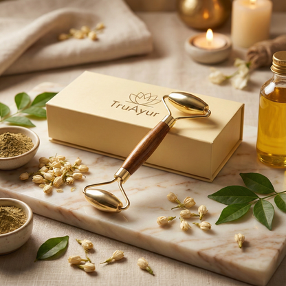 Kansa Face Roller: Gammelt ayurvedisk marmamassageværktøj til ungdommelig, afbalanceret hud