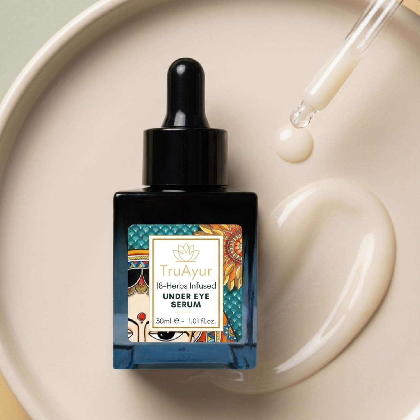 18-urter beriget Under Eye Revival Serum med lakridsrod og peptider til lysere, fastere hud under øjnene