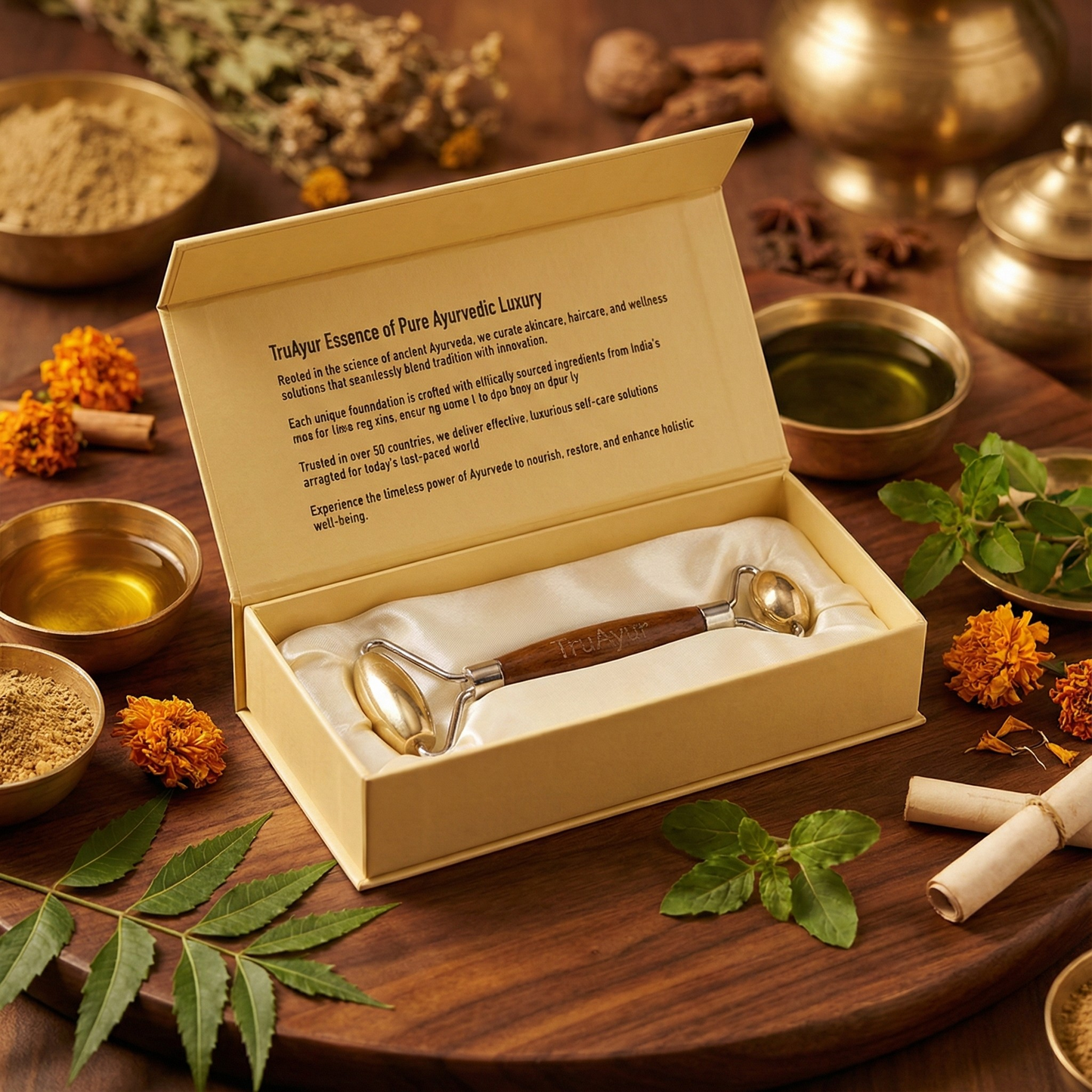 Kansa Face Roller: Gammelt ayurvedisk marmamassageværktøj til ungdommelig, afbalanceret hud
