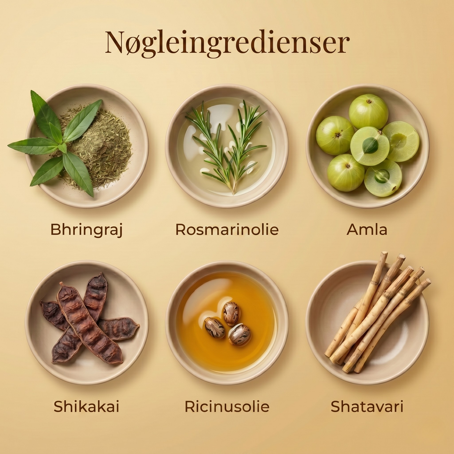 29 urter med ayurvedisk olie til hovedbundsmassage, der lindrer stress, revitaliserer håret og fremmer afslapning