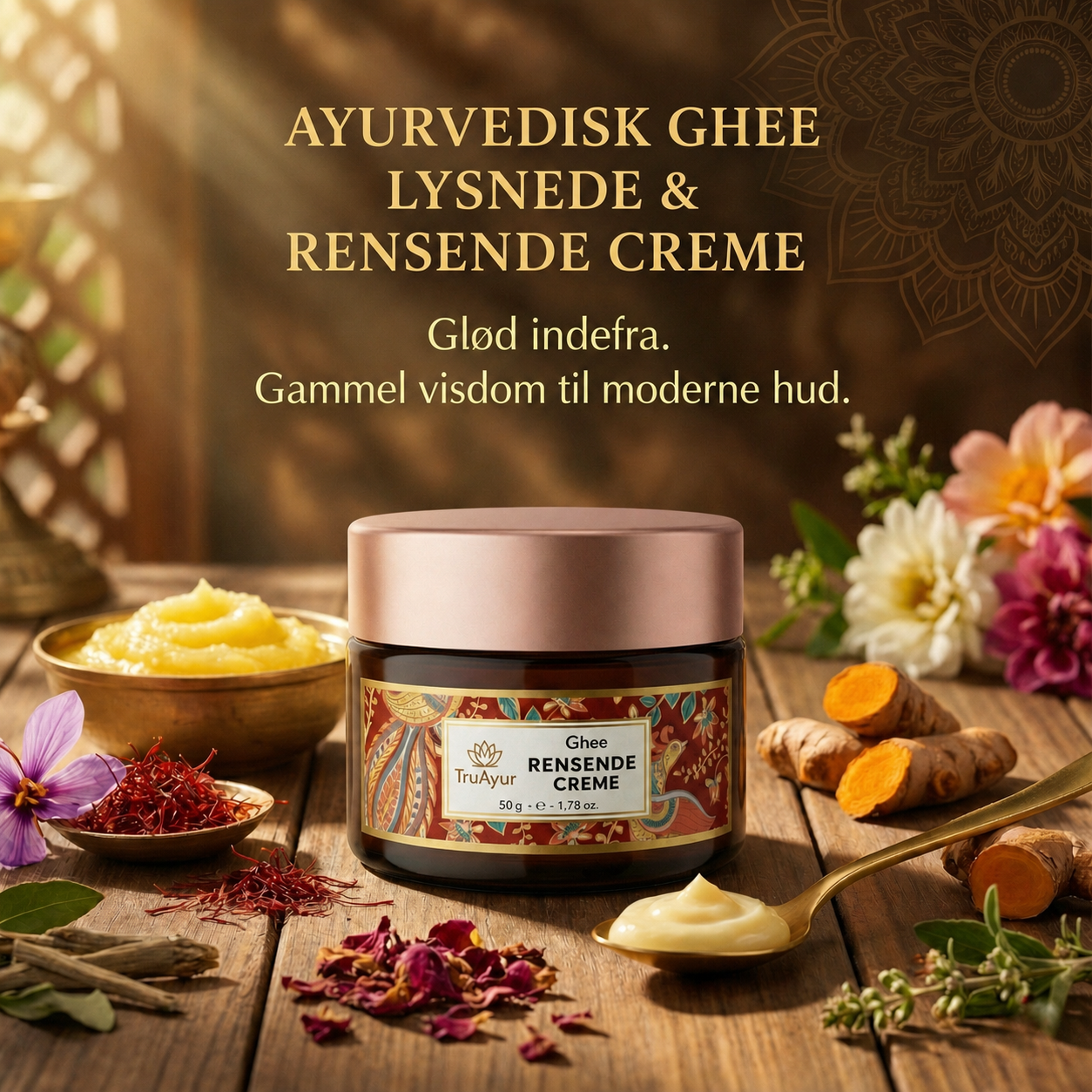 Øjeblikkelig glød på ingen tid – Ayurvedisk ghee-rensecreme