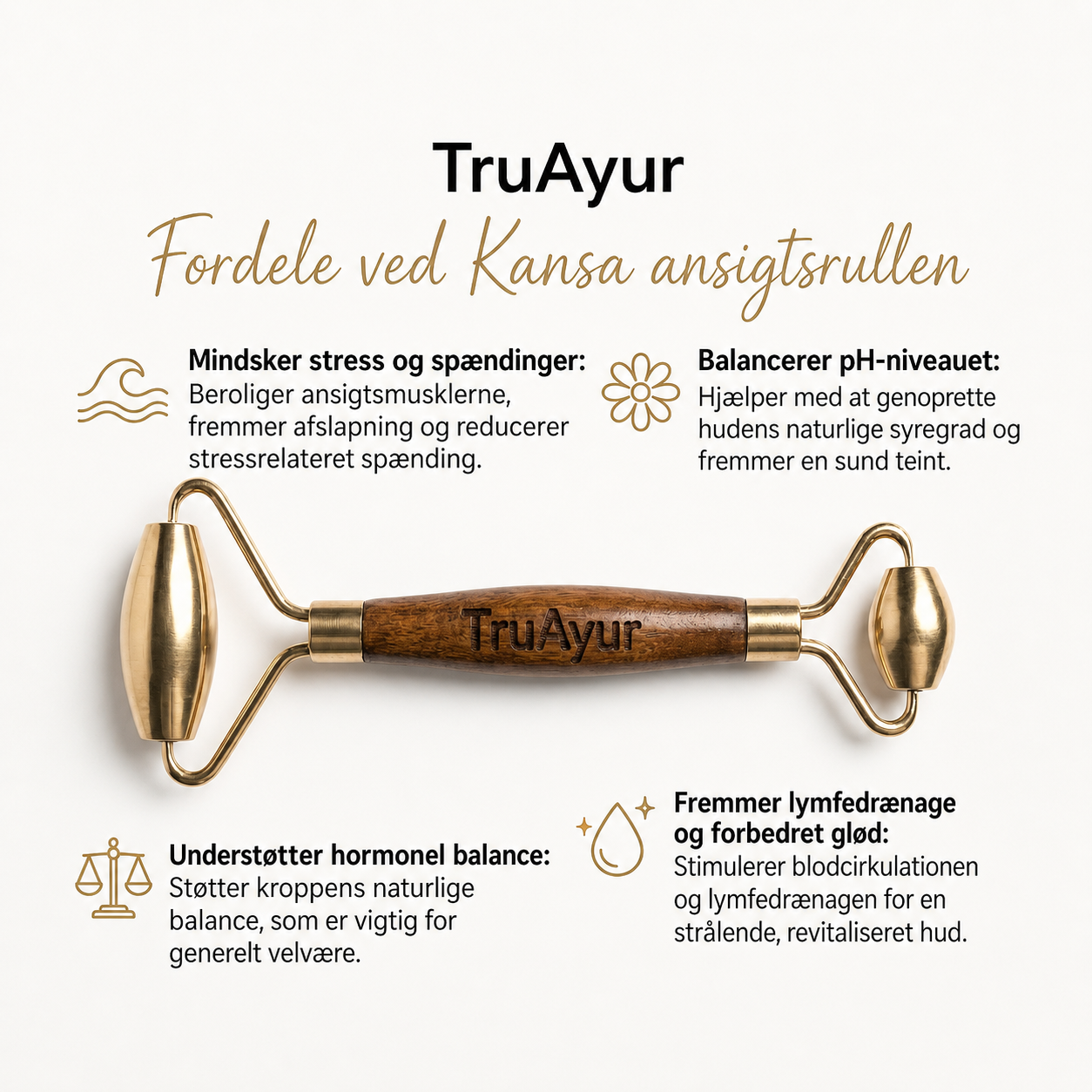 Kansa Face Roller: Gammelt ayurvedisk marmamassageværktøj til ungdommelig, afbalanceret hud