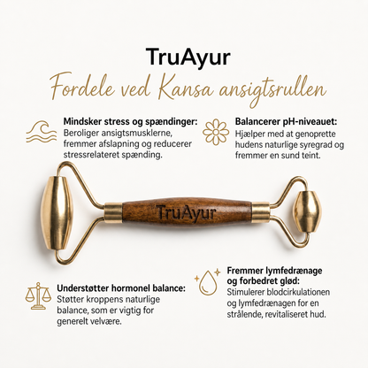 Kansa Face Roller: Gammelt ayurvedisk marmamassageværktøj til ungdommelig, afbalanceret hud