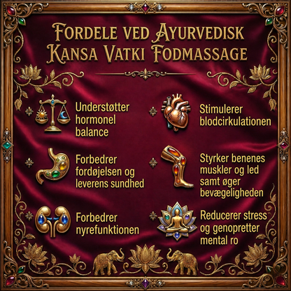 Ultimativ Kansa Vatki helbredende fodmassageapparat til hormonbalance, tarmsundhed, afgiftning og bedre søvn