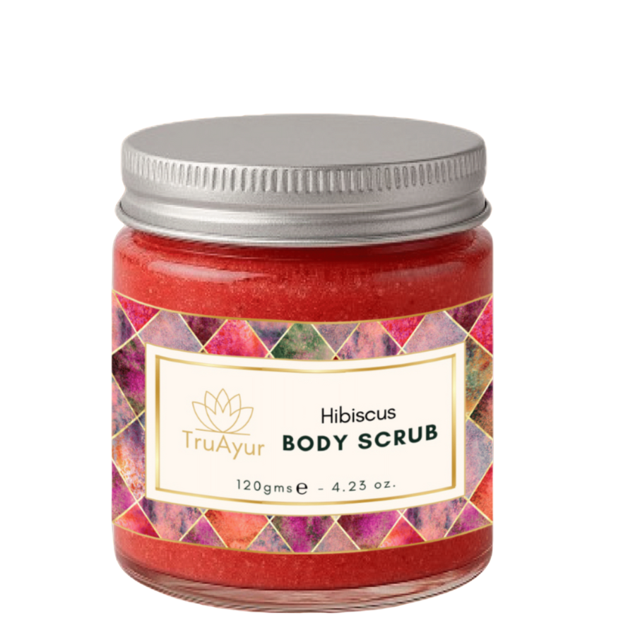 Hibiscus og rosen body scrub