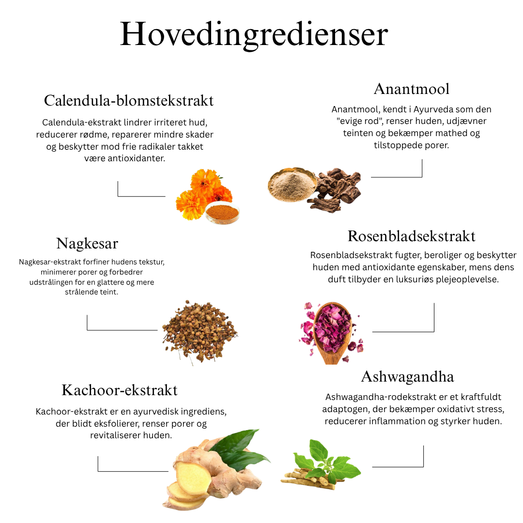 Ayurvedisk ansigtsrens med Mulethi og safran