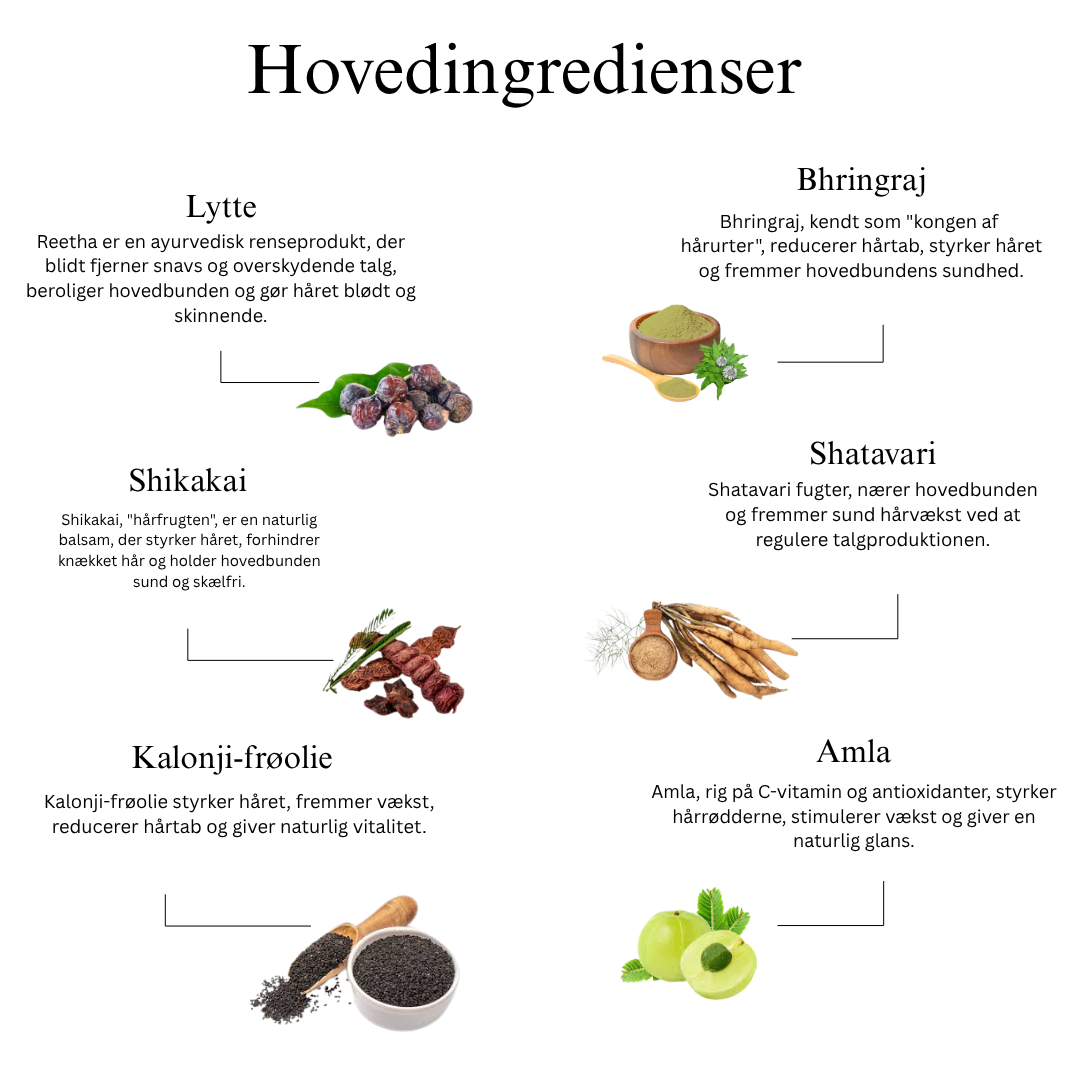 Ayurvedisk hårrens med Bhringraj og Shikakai
