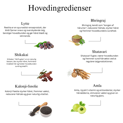 Ayurvedisk hårrens med Bhringraj og Shikakai