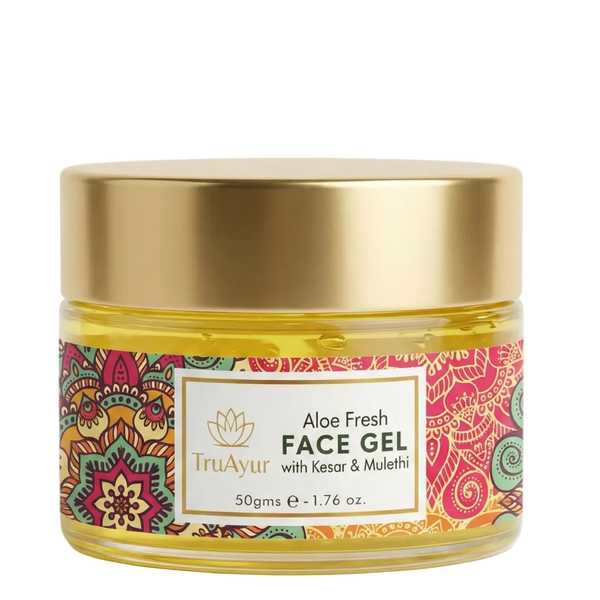 Aloe Fresh Face Gel med Kashmiri Kesar og Mulethi for en strålende glød og dyb hydrering