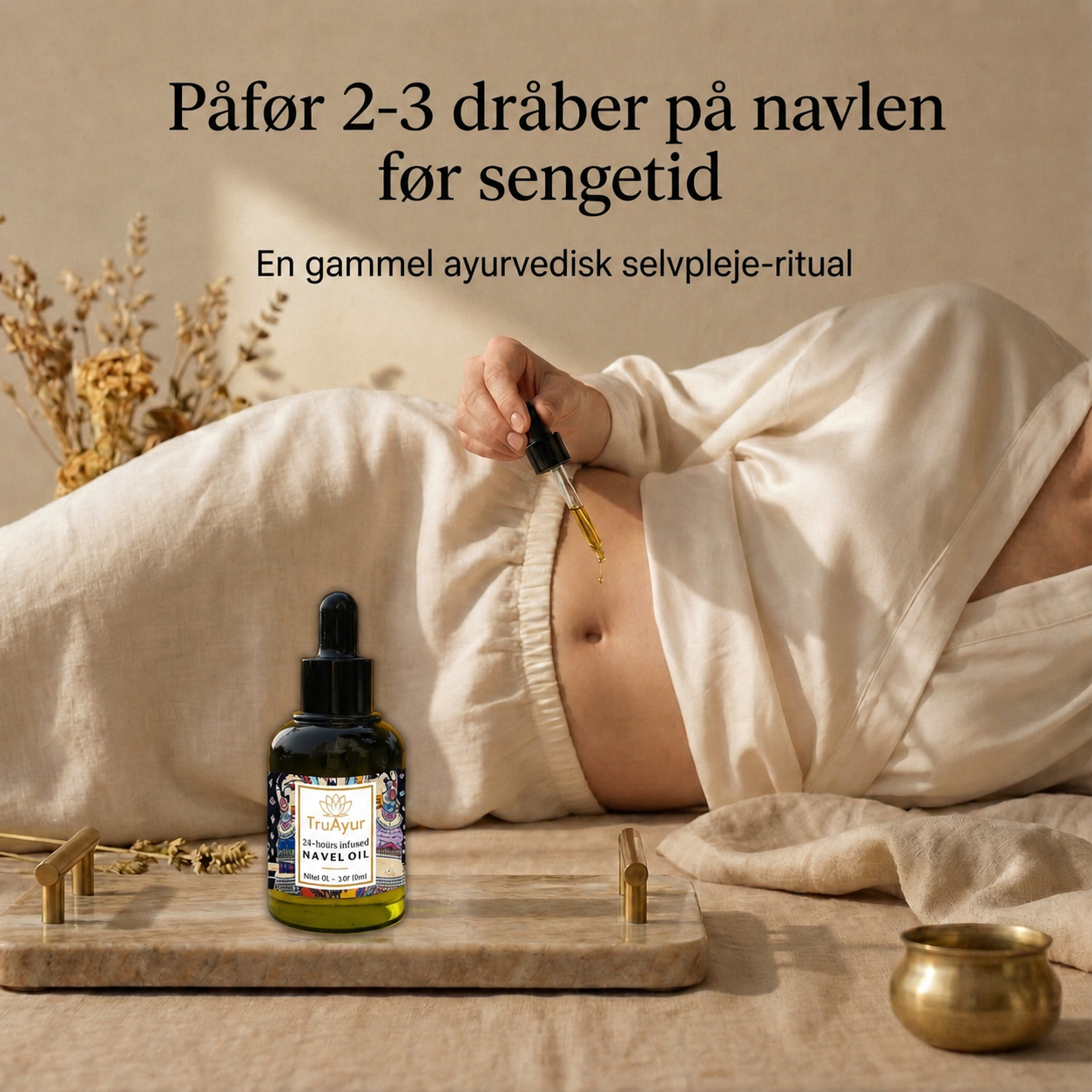 10 urter med navleolie til hormonel balance, strålende hud og balance mod slap, tør og rynket hud