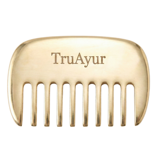 Kansa Hair Comb – Ayurvedisk afgiftning til hovedbunden og sundt hår