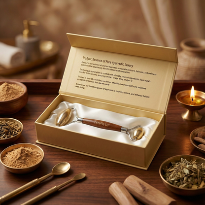 Kansa Face Roller: Gammelt ayurvedisk marmamassageværktøj til ungdommelig, afbalanceret hud