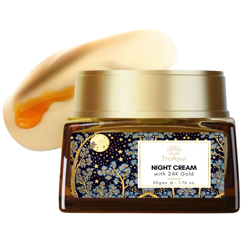 Saffron Glow-natritual (natcreme og ansigtsrens med 24 karat guld)